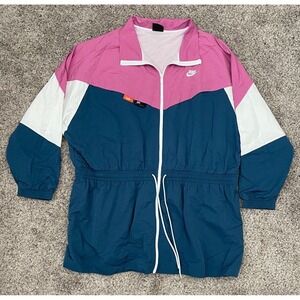Nike Windbreaker Icon Clash Nylon Women's XXL Colorblock Lightweight Jacket VTG